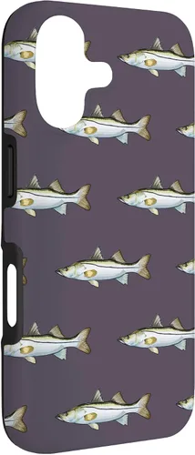 Vista 3 de Grey Snook Pattern Saltwater Fish Case for iPhone 17