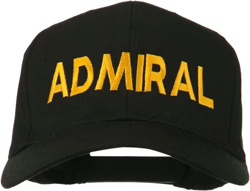 Vista 6 de e4Hats Gorra de sarga de algodón bordado Almirante Azul marino