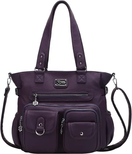 Vista 20 de KL928 Bolsos grandes para mujer, bolso de hombro, bolso de mano, elegantes bolsos Hobo de cuero vegano para señoras, A-Negro-4 01-gris carbón