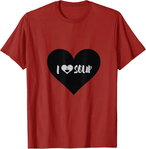 Vista 38 de I Love Soup - Camiseta de regalo con forma de corazón, Blanco, S Asfalto