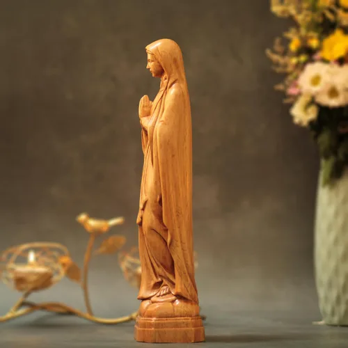Vista 7 de 11.8 Inches Our Lady of Lourdes Catholic Icons Handmade Our Lady Statue Religious Gifts Our Lady of Guadalupe Catholic Art Mothers Day Gifts