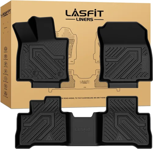 Vista 30 de LASFIT Alfombrillas de suelo para Toyota Tacoma 2024-2026 de doble cabina a gas (solo compatible con manual Tran), forros de suelo de TPE para todo