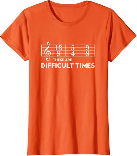Vista 43 de Musician - Camiseta con texto en inglés "These are Difficult Times", talla S