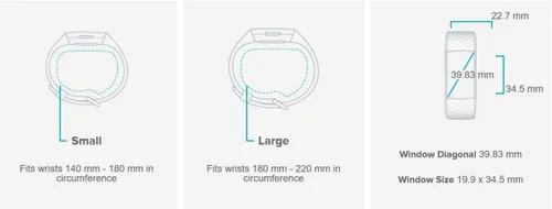 Vista 8 de Fitbit Charge 3 - Rastreador de actividad física Oro rosa/azul gris
