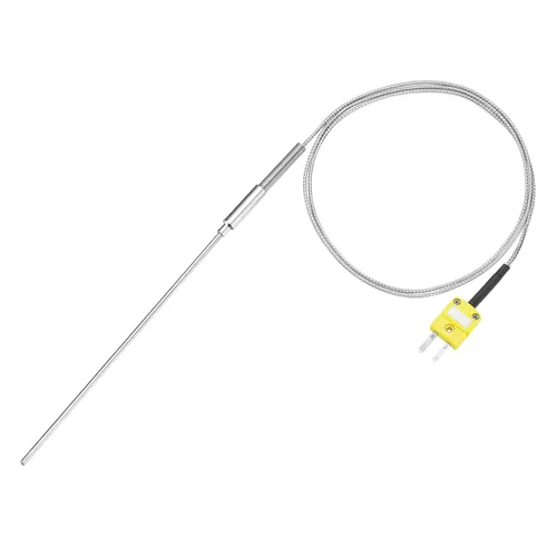 Vista 26 de MECCANIXITY Sonda de sensor de temperatura tipo K con termopar y enchufe, sonda de temperatura del medidor -50 a 1100°C (-58 a 2012°F), acero