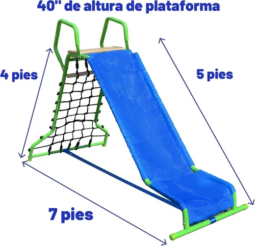 Vista 3 de Wonkawoo Tobogán de 5 pies para niños de metal independiente para patio de recreo al aire libre, interior, juego de tobogán para patio trasero