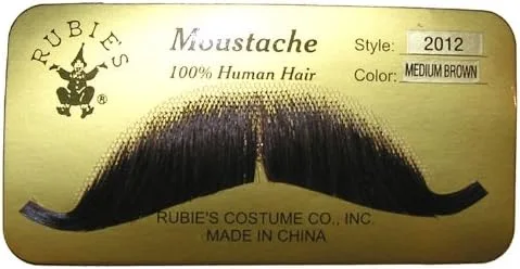 Vista 2 de Disfraz de bigote europeo de pelo facial, Multicolor