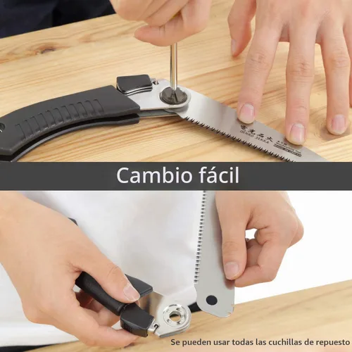 Vista 8 de Sierra de tracción japonesa para carpintería y artesanía en madera, mango largo con hoja de precisión y potencia de corte, acero resistente