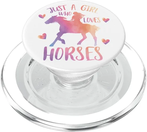 Vista 8 de Just a Girl Who Loves Horses Watercolor Horse Western Rider PopSockets - Soporte para teléfonos y tabletas, Negro