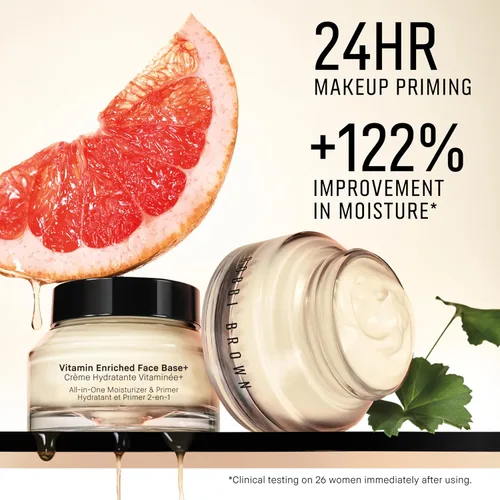 Vista 4 de Bobbi Brown Base facial enriquecida con vitaminas, base hidratante e hidratante 2 en 1, con manteca de karité, ácido hialurónico y vitaminas