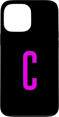 Vista 23 de iPhone 16 Letter C Magenta Favorite Initial Monogram Case