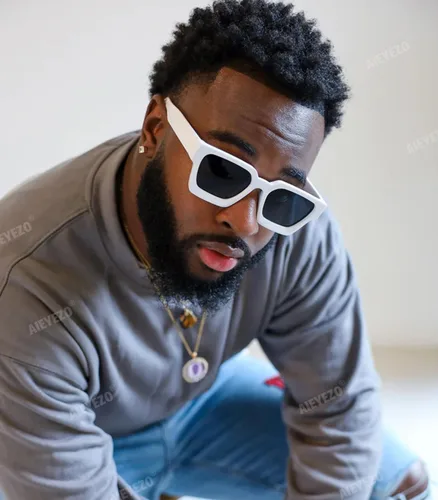 Vista 187 de AIEYEZO Gafas de sol cuadradas para mujeres y hombres, gafas de sol cuadradas con montura gruesa, estilo de diseñador simple