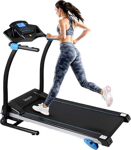 Vista 8 de SereneLife Portable Foldable Treadmill with Remote Control, 8.7 MPH Smart Speed Control, Treadmills for Home, Under Desk Treadmill for Home Office