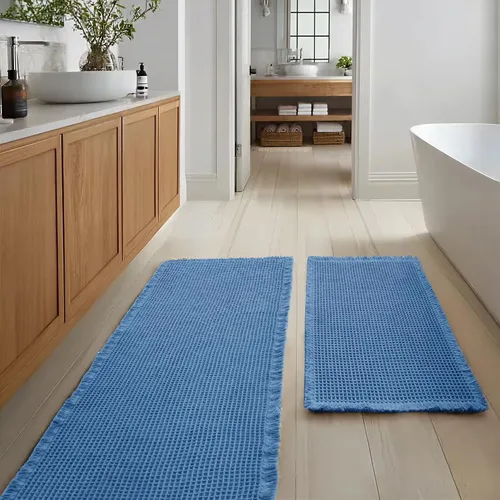 Vista 44 de JIUZHEN Tapete de Baño Mejorado con Diseño de Gofre Súper Absorbente Tapetes de Baño Antideslizantes Alfombras de Baño Lavables a Máquina de Secado