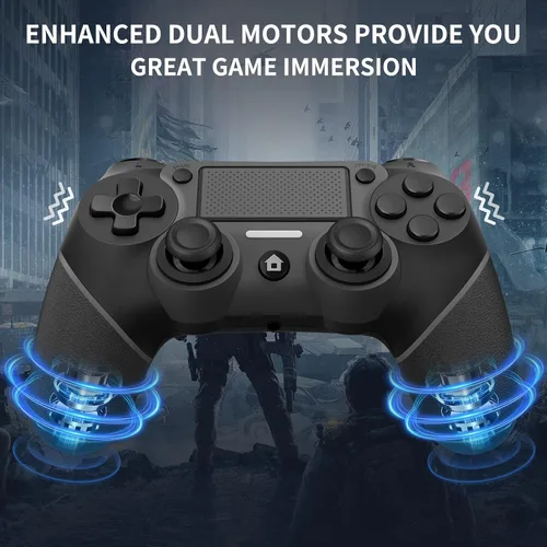 Vista 4 de Ubsvaky Wireless Controller for PS4, Wired P-4 Pro Controller with Paddles, Black P-4 Controller Accessories, P-4 Accessories Perfect Adaptive Full