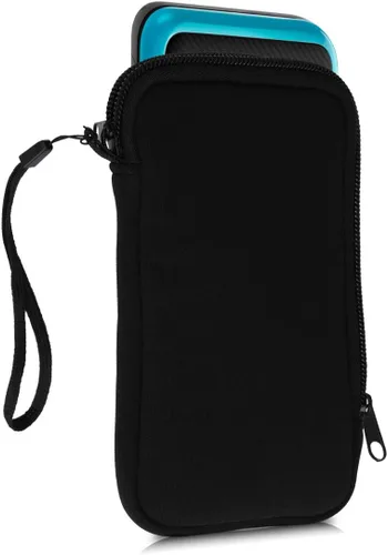 Vista 5 de kwmobile - Funda de transporte para Nintendo 2DS XL neopreno color negro Negro