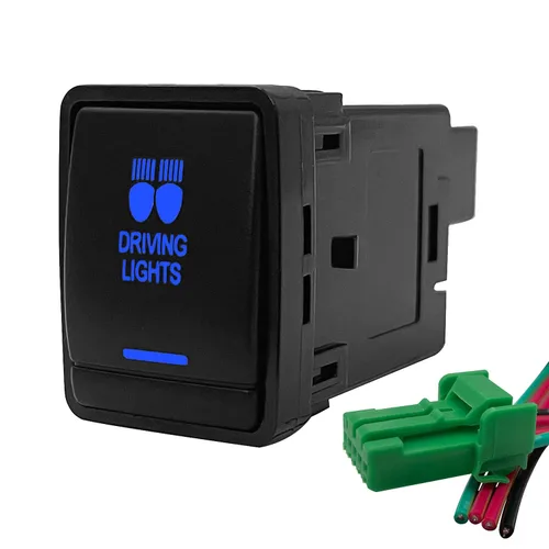 Vista 9 de Interruptor de botón para compresor de aire azul de 12 V para Nissan Qashqai Pathfinder R52 Navara NP300 X-Trail T32 Interruptor de consola