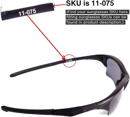Vista 4 de Walleva Replacement Lenses And Rubber Kit For Oakley Half Jacket XLJ Sunglasses - Multiple Options Available