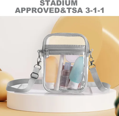 Vista 15 de Clear Crossbody Bag, Stadium Approved Clear Purse Bag With Adjustable Shoulder Strap, Messenger Bags
