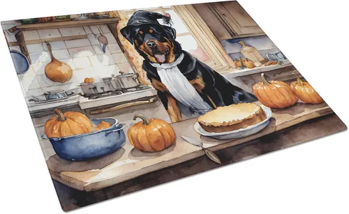 Vista 42 de Caroline's Treasures DAC1720LCB Affenpinscher - Tabla de cortar de vidrio con calabazas para cocina de otoño, grande, decorativa, de vidrio