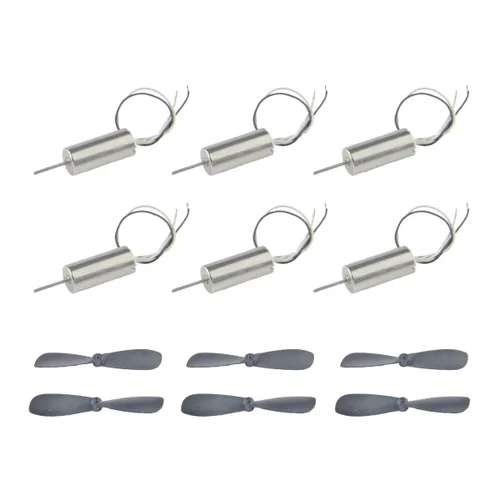 Vista 8 de CHANCS Motor de copa hueca con cable Micro Coreless Motor con pequeña hélice para RC Aviones Helicóptero Juguete 2PCS