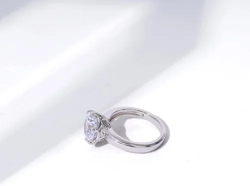 Vista 5 de Tienda Collection Sterling Silver Solitaire Ring set with Round Infinite Elements Cubic Zirconia