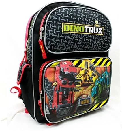 Vista 2 de DinoTrux Mochila mediana #85100, Negro