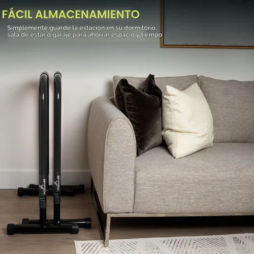Vista 4 de ProsourceFit Estación de soporte de inmersión, barra de prensa de cuerpo resistente Ultimate con conector de seguridad para inmersiones de tríceps