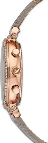 Vista 2 de Swarovski Colección de relojes de cristal Passage Chrono, correa de cuero