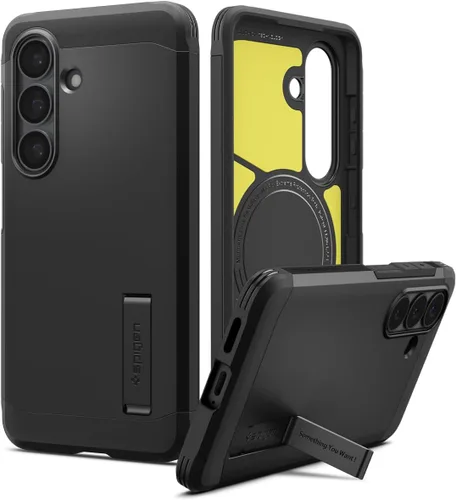 Vista 11 de Spigen Funda para Galaxy S25, Tough Armor MagFit [Kickstand] [Compatible con MagSafe] [Protección de grado militar] - Abyss Green Abyss Verde