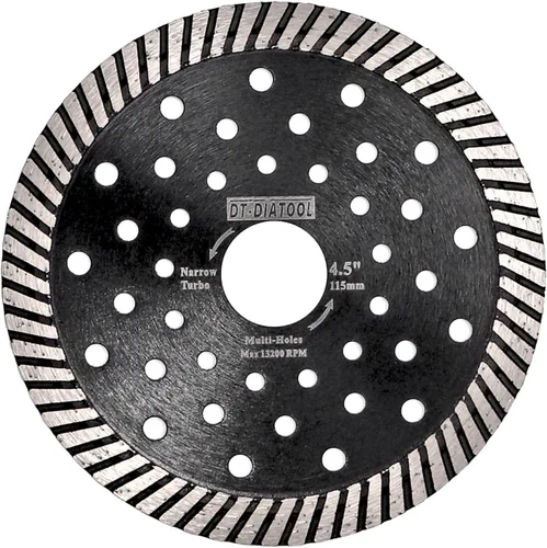 Vista 11 de DT-DIATOOL Hoja de diamante de 4 pulgadas para bloque de mármol de granito Disco de corte de diamante con segmentos Turbo y múltiples agujeros