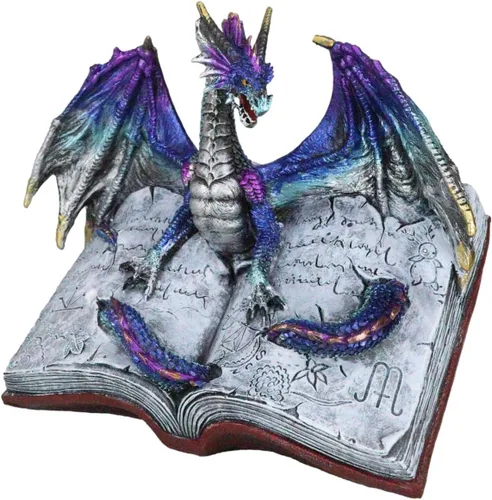Vista 10 de Ebros Gift World of Wizardry and Hechicería Lanzador de hechizos Fantasía Dragón de Bibliografía Emergente de Hechizos Libro con Runas Mágicas Drake