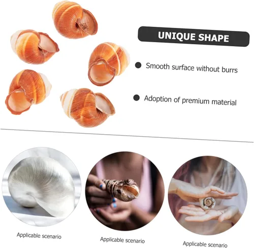 Vista 9 de Zerodeko Conchas de caracol para hornear Escargot, 5 unidades de conchas de cocina naturales gruesas