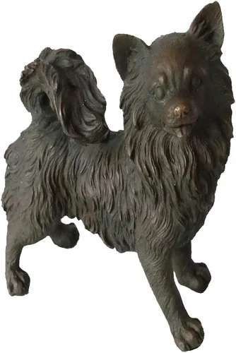 Vista 7 de Estatuas de perro Bulldog Esculturas de bronce TPAL-092 Figuras de metal, 2 piezas 2