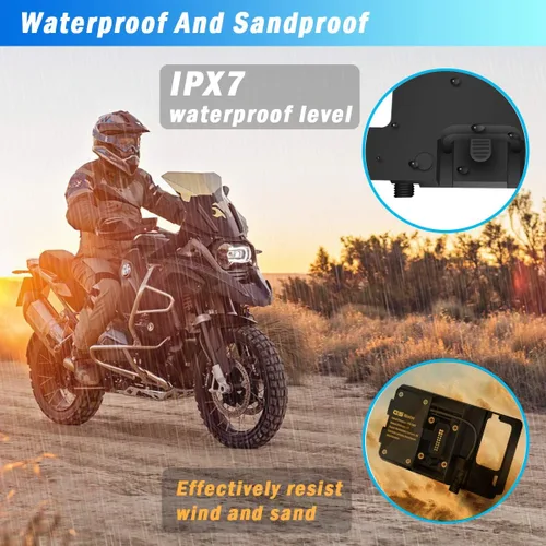 Vista 4 de R&P para BMW R1200GS Soporte de navegación para teléfono móvil ADV F700 800GS CRF1000L África Twin para Honda motocicleta USB carga 12MM montaje