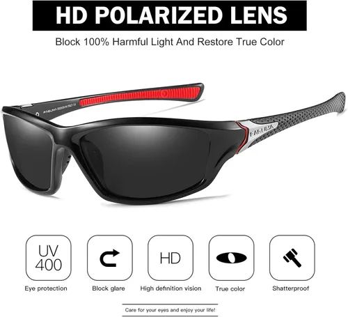Vista 2 de Gafas de sol polarizadas para hombre ciclismo conducir pesca 100 protección UV