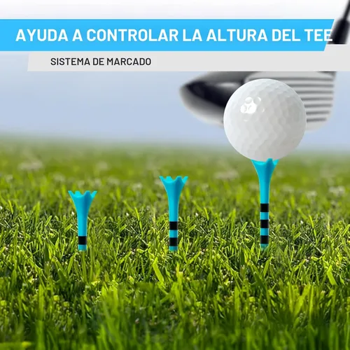Vista 4 de Camisetas de golf de plástico duradero, paquete de 100/50 (1-1/2 pulgadas, 2-3/4 pulgadas y 3-1/4 pulgadas), diseñadas para reducir la fricción