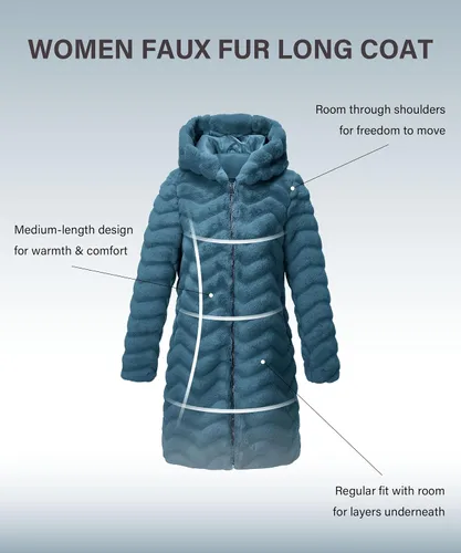 Vista 7 de Bellivera Abrigo de forro polar con estampado de leopardo para mujer, abrigo mullido de piel sintética para primavera e invierno