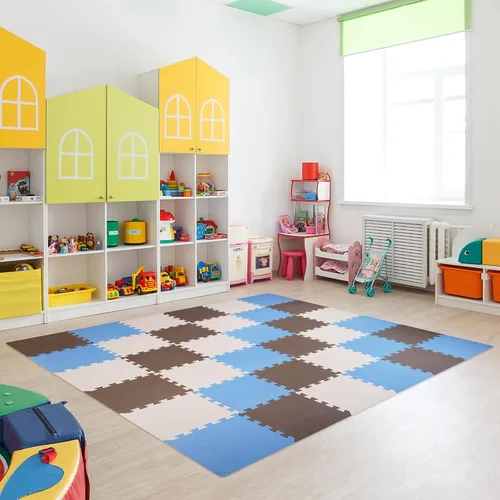Vista 5 de BalanceFrom Foam Floor Tiles for Kids - Non-Toxic Comfortable Baby Play Mat and Interlocking Foam Tiles for Crawling & Development, Soft Play Mat