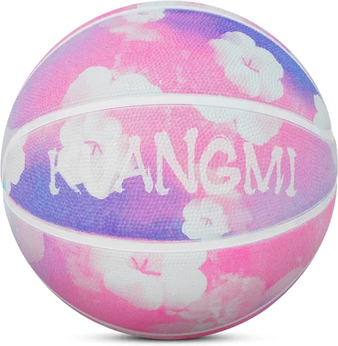 Vista 10 de Kuangmi Balón de baloncesto de goma de lujo, tamaño reglamentario de oficina, 7 (29.5 pulgadas), hecho para juegos de baloncesto en interiores
