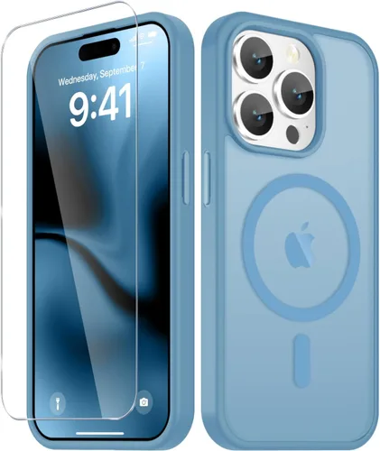 Vista 1380 de Funda para Google Pixel 10 Pro XL, cubierta magnética mate, color negro Fit for MagSafe, Screen Protector included, Shockproof Military Grade