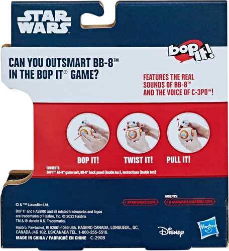 Vista 10 de Juego Bop It! Edición Star Wars BB-8, Regalos para Niños, Juegos Electrónicos para Niños de 8 años en adelante (Exclusivo de Amazon)