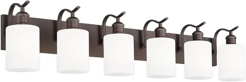 Vista 34 de Lámpara de tocador de baño de 3 luces, aplique de pared de níquel cepillado, lámpara de baño moderna con vidrio transparente, VL01BN-3 Níquel