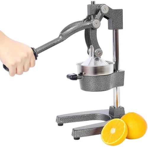 Vista 2 de Exprimidor de cítricos de hierro fundido, exprimidor manual de alta resistencia, extractor de jugo de pomelo naranja de grado comercial extra grande