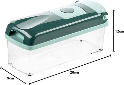Vista 10 de Genius Nicer Dicer Plus 18 piezas, verde esmeralda, 10.2 x 3.5 x 5.1 in