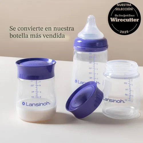 Vista 5 de Lansinoh Biberones de Almacenamiento de Leche Materna Paquete de 4 de 5oz Sin BPA y BPS Biberones de Alimentación de Bomba a Almacenamiento