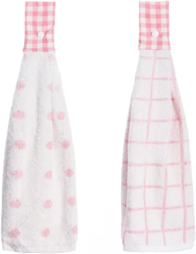 Vista 9 de 2 toallas de algodón de cocina clásica/toalla absorbente/toallas colgantes/toalla de mano, rayas azules