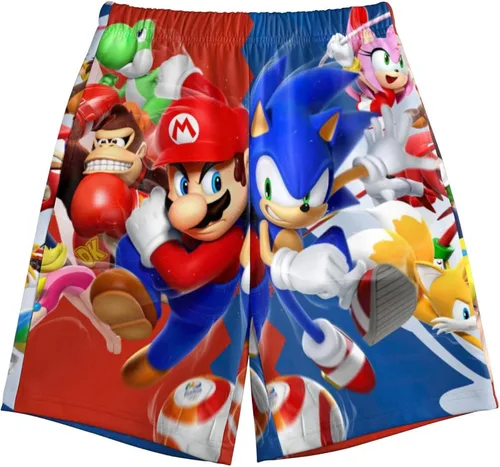 Vista 4 de Camisas para niños y niñas, pantalones cortos de anime, traje de fiesta de dibujos animados para jóvenes de 6 a 16 años