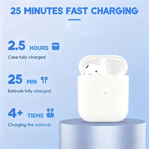 Vista 5 de Funda de carga de repuesto para Airpod 2nd (A2031, A2032), funda de carga de Air pod solo con botón de sincronización de emparejamiento Bluetooth