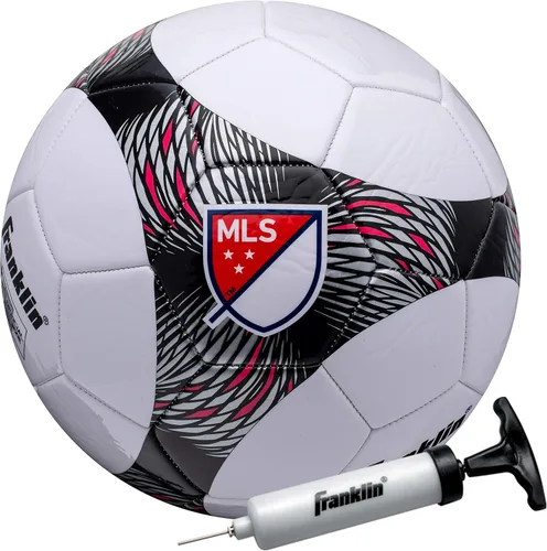 Vista 10 de Franklin Sports MLS Pro Vent Balón de Fútbol - Cubierta Suave - Balón de Fútbol de Tamaño y Peso Oficiales - Bomba de Aire Incluida